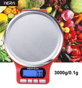 Yieryi Elektronische Keukenweegschaal Weight Balance 3000g/0.1g Rvs Hight Nauwkeurigheid Weegschaal Sieraden Voedsel Dieet Digitale schaal - Product Image 2