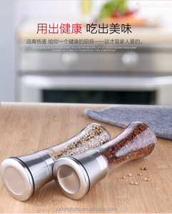 2017 Clear Glass Pepper Grinder Sal <span class=keywords><strong>y</strong></span> Molinillo De Pimienta-Ajustable Grueso Molino de Sal <span class=keywords><strong>y</strong></span> Molinillo de Pimienta - Product Image 3