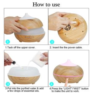 Palo Chine Bois <span class=keywords><strong>de</strong></span> Pulvérisation À Ultrasons Spa <span class=keywords><strong>Brume</strong></span> <span class=keywords><strong>Diffuseur</strong></span> Avec Tir Lumières Pour La Maison - Product Image 4