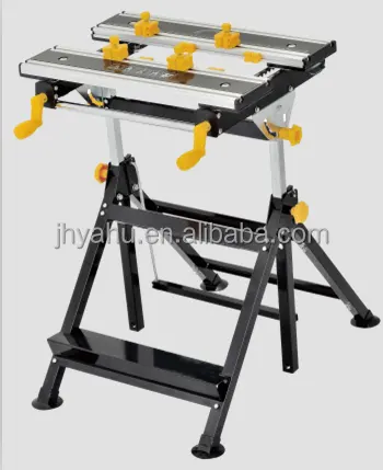 Height Adjustable Tiltable Worktop Workbench Foldable Work Table Woodworking Tools