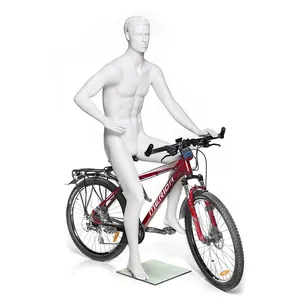 雕塑头自行车人体模特骑自行车运动男性人体模特