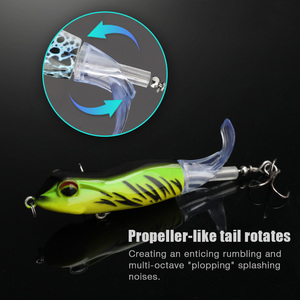 Appâts artificiels pour la pêche en gros, leurres <span class=keywords><strong>de</strong></span> surface, appâts pour poissons artificiels, appâts pour perches, tilapias, grenouilles, poppers - Product Image 4