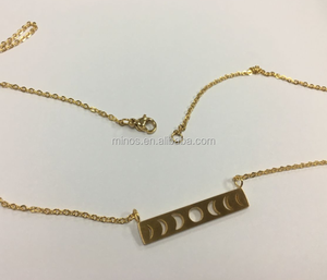<span class=keywords><strong>Fasi</strong></span> <span class=keywords><strong>lunari</strong></span> <span class=keywords><strong>Collana</strong></span> Per Le Donne 18 k placcato oro bar in acciaio inox <span class=keywords><strong>collana</strong></span> - Product Image 2