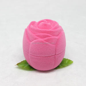 Boîtes <span class=keywords><strong>fantaisie</strong></span> en velours sur mesure, rose <span class=keywords><strong>rouge</strong></span>, fleur, bon marché, bijoux, vente en gros - Product Image 2