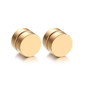 Commercio all'ingrosso di Alta Qualità Hip Hop Gioielli Da Uomo In Acciaio No Piercing Rotondo Magnetico Orecchini Clip Orecchio Per Gli Uomini - Product Image 4