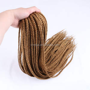 24 "22 fios/pacote Ombre Cinza Castanho Loira Pré <span class=keywords><strong>Loop</strong></span> Médio Caixa Tranças Sintéticas Cabelo Crochet Tranças - Product Image 6