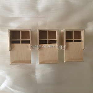 Pequeña <span class=keywords><strong>caja</strong></span> de regalo cuadrada de madera contrachapada de abedul sin terminar al por mayor, organizador de pastillas, tapa deslizante, <span class=keywords><strong>caja</strong></span> de té de madera con compartimentos extraíbles - Product Image 4