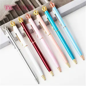 Fournitures de bureau stylos nouveaux produits stylos à bille fins à la mode stylo à bille en métal couronne 139