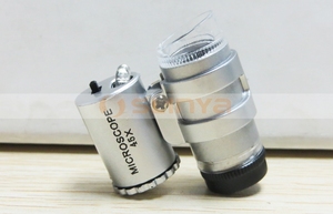 버튼 셀 LED 배 휴대용 미니 배 모노 현미경 - Product Image 3
