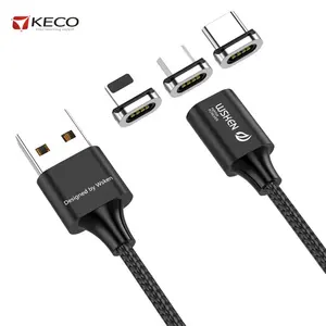 Cable magnético 3 en 1 WSKEN X2 para iPhone, Cable de carga magnético X2 para Android, Cable magnético WSKEN Brand X2 para USB-C, 2019