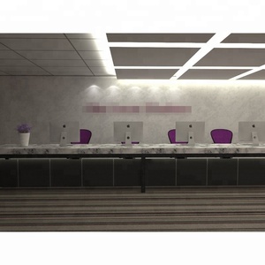 LUX personalizado de gama alta ecológico comercial moderno Escritorio de recepción blanco Oficina Hotel centro comercial Uso Vidrio madera Material - Product Image 2