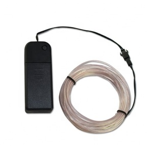 Fil électroluminescent Flexible de 3mm EL, néon lumineux clignotant dans l'obscurité, fil électroluminescent personnalisé rvb EL avec batterie - Product Image 2