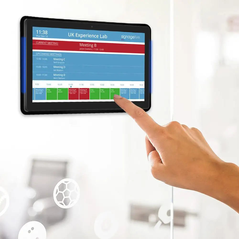 OEM Montaggio A Parete sala riunioni o in ospedale la prenotazione di Display da 15.6 pollici POE Android Tablet nfc