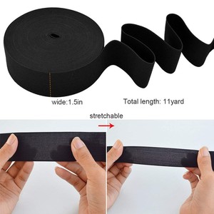 Bande <span class=keywords><strong>élastique</strong></span> tricotée à <span class=keywords><strong>coudre</strong></span> noire et blanche pour vêtement - Product Image 6