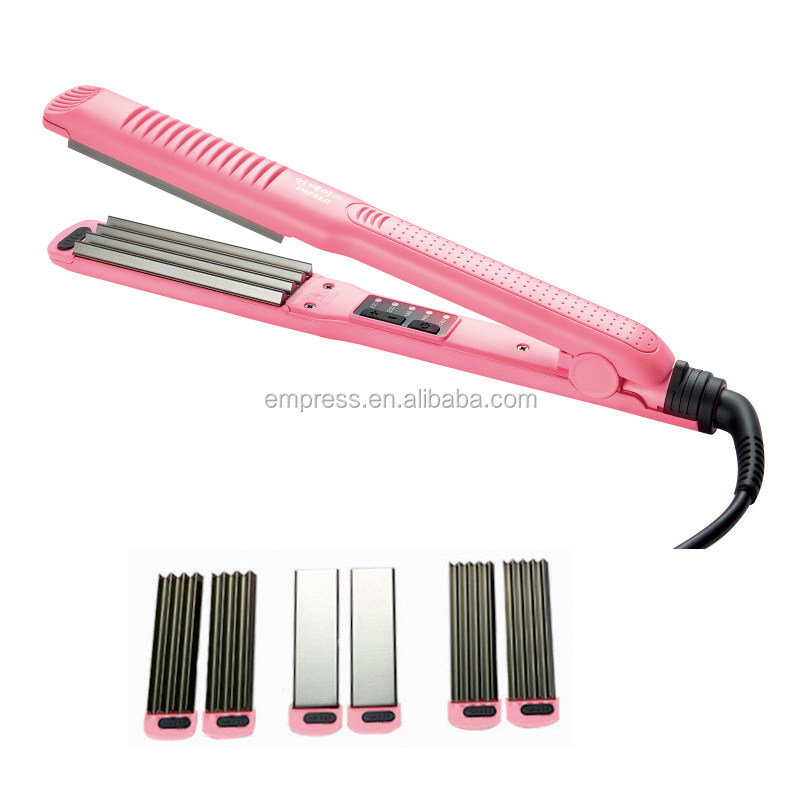DSHOW 4 en 1 Plancha de Pelo Efecto Trenzas Plancha Ondas PequeñAs Ondulado  con 4 Placas Intercambiables de CeráMica de Titanio Para Ondular el Cabello  Plancha Onduladora Pelo Zig Zag (Morado) : Amazon.es: Belleza