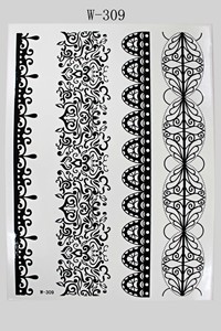 Pegatina <span class=keywords><strong>de</strong></span> Tatuaje <span class=keywords><strong>de</strong></span> Encaje Negro Personalizada <span class=keywords><strong>para</strong></span> <span class=keywords><strong>Mujer</strong></span>, Tatuaje Temporal Decorativo <span class=keywords><strong>para</strong></span> Muñeca - Product Image 2