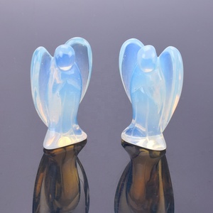Wholesale High Quality Stone Carving Opalite Hand Carved <strong>Crystal</strong> <strong>Angel</strong> for Sale - Product Image 5