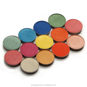 TOP Eyeshadow Glitter Krim Tunggal Matte, Palet Eyeshadow Mengkilat Kecil Magnetik Panci DIY Isi Ulang 26Mm Bentuk Bulat