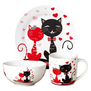Set di Stoviglie per Bambini a Tema <span class=keywords><strong>Zucca</strong></span> di Halloween, 3 Pezzi in <span class=keywords><strong>Ceramica</strong></span> Rotonda, Economico, Sicuro per il Contatto con Alimenti - Product Image 2