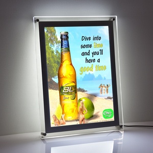 Crystal Acrylic <span class=keywords><strong>Edge</strong></span> Thắp Sáng Hộp Đèn <span class=keywords><strong>Led</strong></span> Khung Hình - Product Image 3