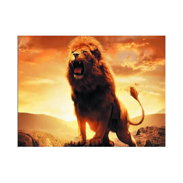 3d художественное изображение головы льва животных