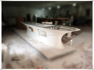 Piedra Artificial barra de bar barco blanco barra de bar de estilo venta - Product Image 1