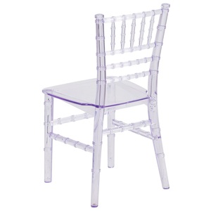 Sillas de Comedor de Plástico Transparente Tipo Chiavari/Tifany para Niños, Blancas, para Jardín, Bodas, Banquetes, Eventos y Fiestas, Venta al Por Mayor - Product Image 4