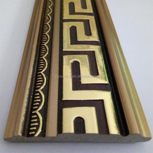 Lignes de moulures décoratives murales intérieures en polystyrène PS couleur or champagne - Product Image 3