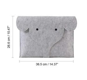 13.3 Inch Lightweight Book case , Elephant Shape Felt <strong>Laptop</strong> Sleeve case with Lined and <strong>Pouch</strong> - Product Image 6