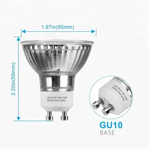 led spotlight gu10 5W 450lm 120 degree glass cup with TUV GS