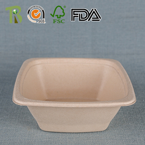 Buena calidad frutas sacar desechables bagazo recipiente cuadrado - Product Image 2