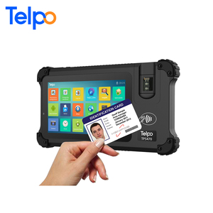 Dispositivo terminal de coleção de dados de mão 2 sims android, com scanner de impressão de dedos