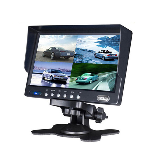 7 Inches TFT LCD Car Headrest Monitor With 2 AV Port Color Car Monitor