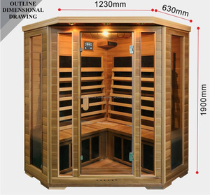 3 personas de cedro rojo sala de Sauna de infrarrojos - Product Image 2