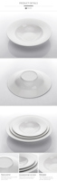 Veihosen — plaque de pâtes en porcelaine blanche, ensemble deux huit