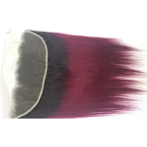 Chargeur dentelle frontal pour femmes, 12 pouces, 13x4, couleur ombré 1B/99J, produit en gros sur le marché africain