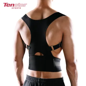 Adjustable upper posture corrector back support brace belt