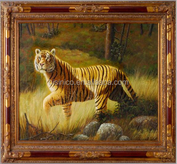 豪華な王宮の壁飾りアート、アンティークヴィンテージの金色の額縁入り