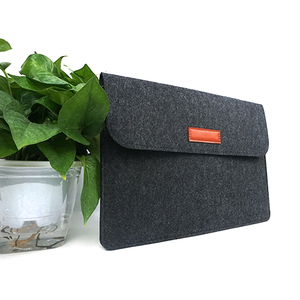 Grey or Custom Color A4 Document Bag Felt <strong>Laptop</strong> <strong>Sleeve</strong> in Stock - Product Image 2