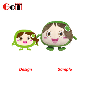 Cute Cat Forma Rotondo Giocattolo Della Peluche Della Bambola Con Gli Occhi Grandi - Product Image 3