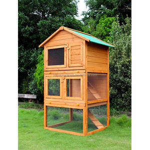 GMTPET Pet fabrika OEM toptan güzel ahşap evcil hayvan kafesi ahşap ev klasik benzersiz açık tavşan kafesleri - Product Image 4