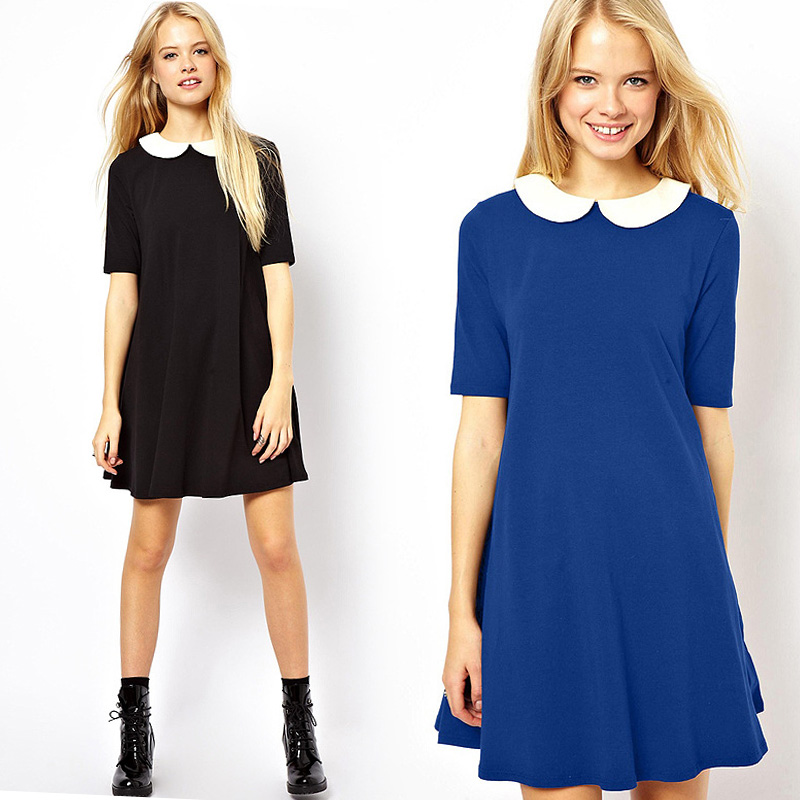sachin and babi light blue dress Women 2014 spring summer fashion short sleeve peter pan collar dress, Loose  cute chiffon dress 6804| Alibaba.com
