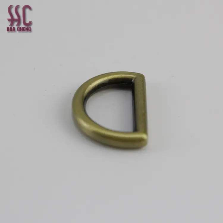 High quality lady handbag hardware accessories zinc alloy material cast strong metal D ring