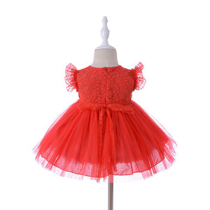 Vestito da Principessa con Fiori per <span class=keywords><strong>Neonata</strong></span>, Abito Bianco Estivo per Battesimo, Vestito Natalizio per Bambina - Product Image 5