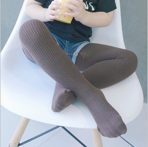 Chaussettes style côtelé mignon uniforme scolaire pour enfants filles, Leggings en coton peigné, bas, collants pour bébés - Product Image 2