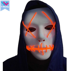 Máscara LED Intermitente de PVC con Diseño de Animales Multicolor, Activada por Sonido, para Fiestas de Halloween y Carnaval, para Mayores de 18 Años - Product Image 4