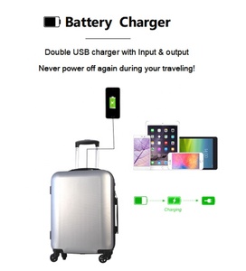 De Abs/pc Carro de portador traje caso equipaje y otros de equipaje <span class=keywords><strong>maleta</strong></span> con Usb cargador de carga de la batería - Product Image 4