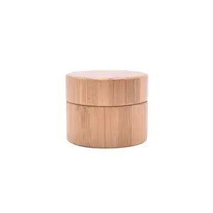 2023 trending products environment friendly package empty small skin care cream container 15g 20g bamboo cosmetic jars