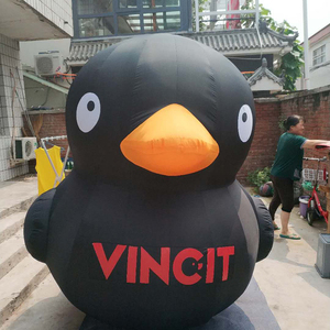 Pato negro gigante flotador promoción globo traje mascota inflable - Product Image 4