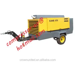 XAHS675, WITH 12BAR/175PSI-660CFM/19M3, MOBILE/SKID, ATLAS COPCO BRAND, MADE IN CHINA, PORTABLE AIR COMPRESSOR